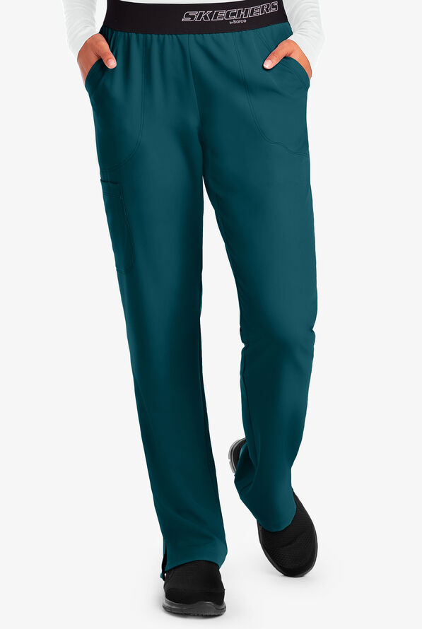 Pantalón médico Skechers Vitality estilo cargo con 3 bolsillos para mujer  - Bahama Blue - 1