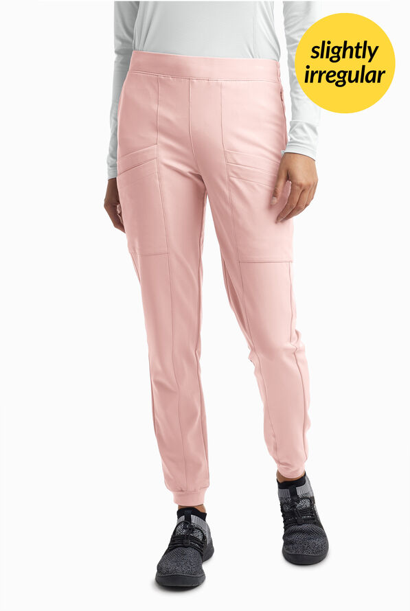 Butter-Soft Women's Cargo 8-Pocket Jogger Scrub Pants **Slightly IRREGULAR**&nbsp; - Sweet Pink - 1
