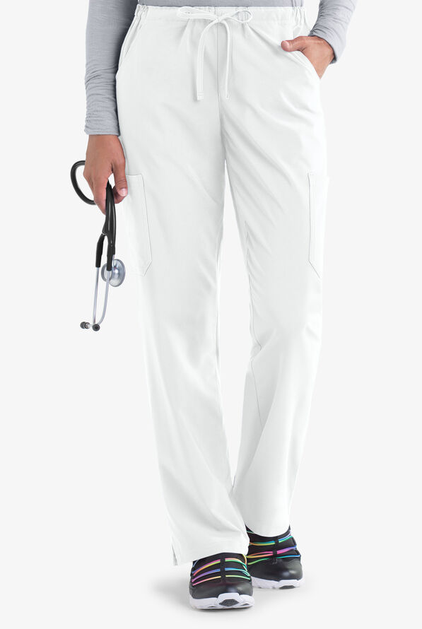 Pantalón médico Easy STRETCH Tall Eden con cordón y 4 bolsillos para mujer - White - 1