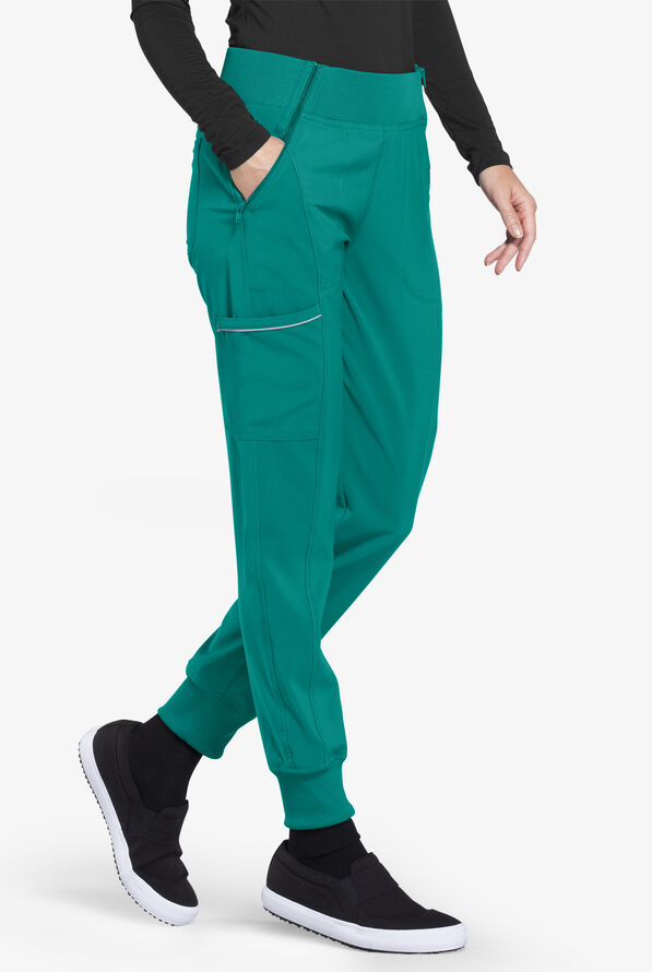 Infinity Women's 5-Pocket STRETCH Tapered Jogger Cargo Scrub Pants - Teal - 3