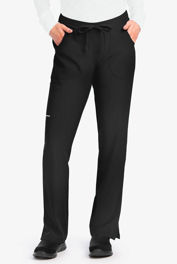 Skechers by Barco Reliance Women's 3-Pocket STRETCH Cargo Drawstring Scrub Pants - Black - 1