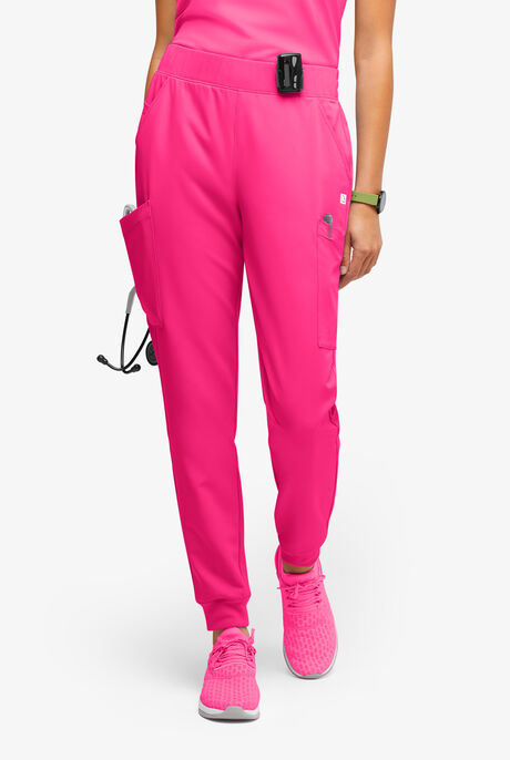Pantalón médico ReSurge Amber estilo jogger con piernas pitillo y 7 bolsillos para mujer