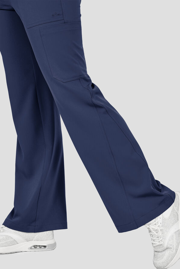 Zavate Ava Therese Avery Women's 6-Pocket STRETCH High Waist Cargo Wide Leg Scrub Pants - Navy - 2