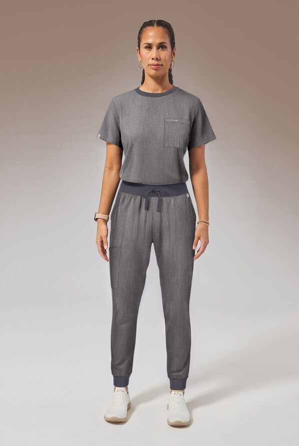 Hypothesis Women's Base 6-Pocket Jogger Scrub Pant - Graphite - 1