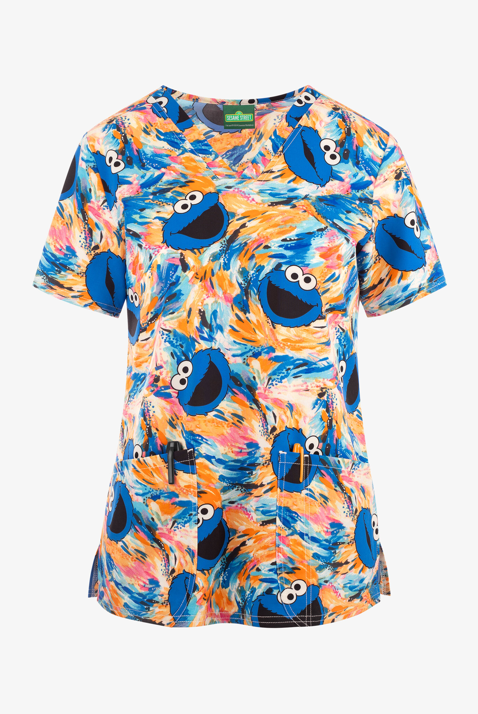 Tooniforms Cookie Monster Finger Paint Women's 2-Pocket