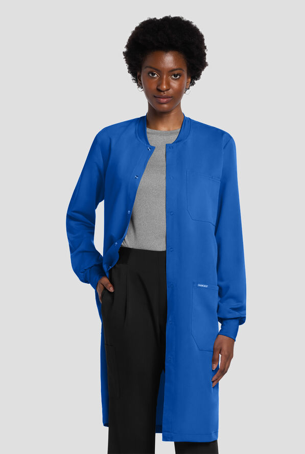 Cherokee Project Lab 40" Snap Front Lab Coat - Royal - 3