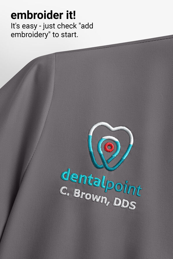 Carhartt Cross-Flex Force Women's 1-Pocket STRETCH Knit Trim Crew Neck Scrub Top - Pewter - 3