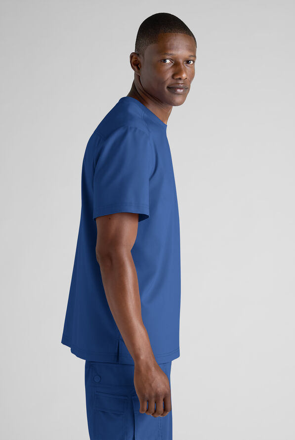 Advantage STRETCH Men's 3-Pocket Crew Neck Scrub Top - Royal - 6
