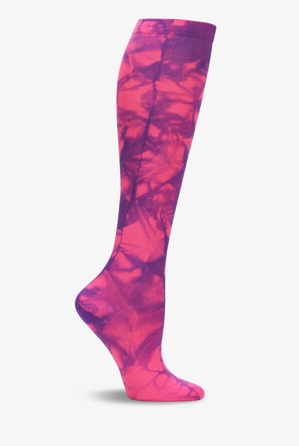 Nurse Mates Tie Dye-Groovy Grape Women's 12-14 mmHg Light Compression Socks - null - 1