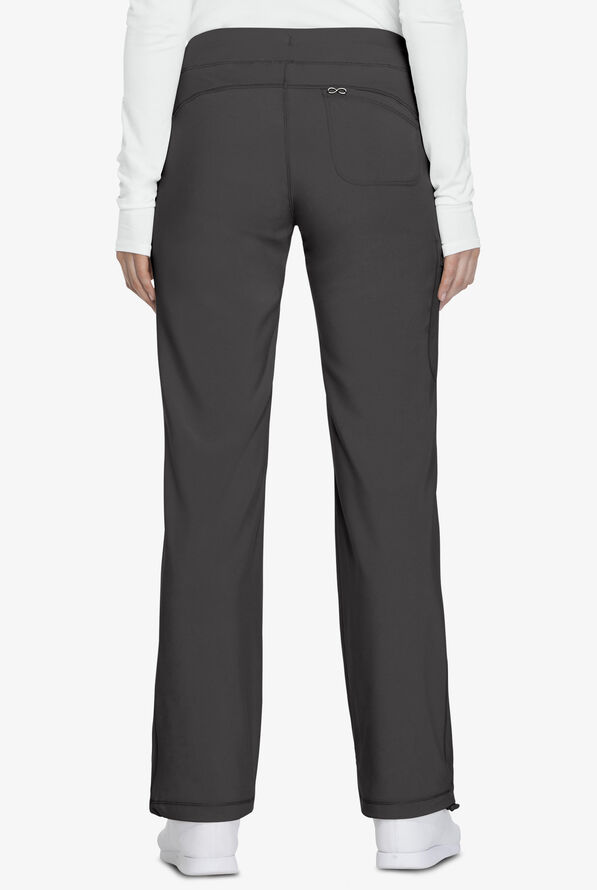 Infinity Women's 4-Pocket STRETCH Drawstring Scrub Pants - Petite - Pewter - 2