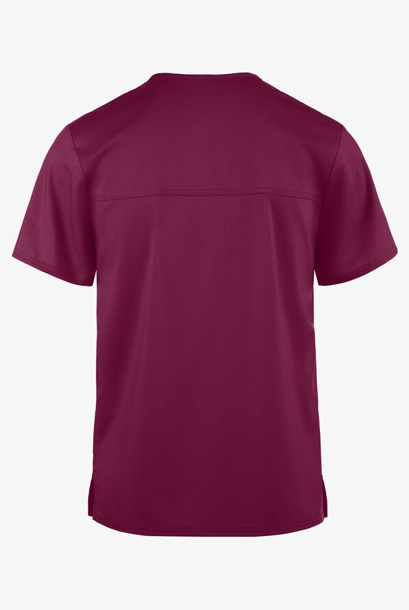 Blusa m&eacute;dica unisex Cherokee Workwear Revolution con cuello V y 1 bolsillo - Wine - 3