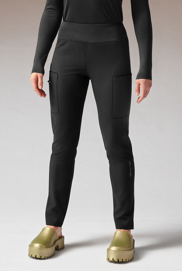 Pantalón médico Hypothesis Dynama Y estilo yoga con 7 bolsillos para mujer - Jet Black - 1