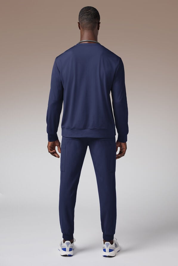 Hypothesis Omni Base Men's Knit Crew Neck Scrub Pullover - Navy - 5