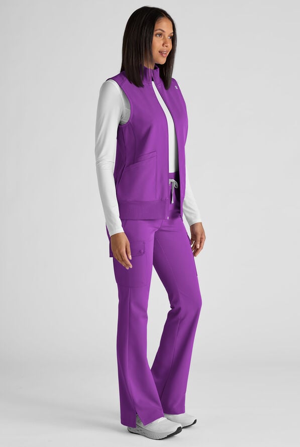 ReSurge Avon Women's 7-Pocket Flare Leg Cargo Scrub Pant - Fresh Purple - 8