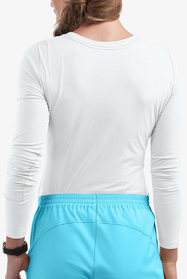 Camiseta m&eacute;dica Healing Hands Purple Label Melissa con mangas largas para mujer - White - 3