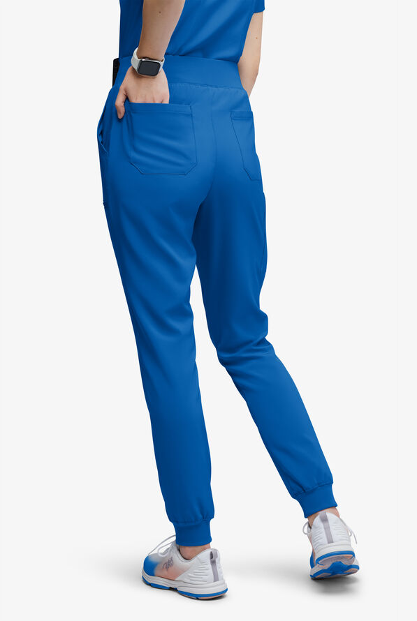 Easy STRETCH Olivia Women's 7-Pocket Slim Leg Jogger Scrub Pants - Tall - Royal - 4