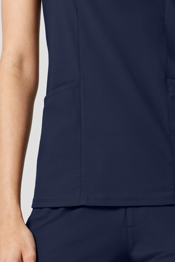 Blusa m&eacute;dica Infinity PURSUIT STRETCH con cuello en V y 2 bolsillos para mujer - Navy - 5