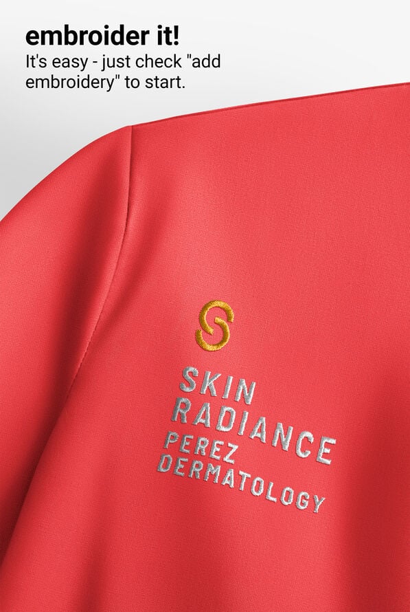 Grey's Anatomy by Barco Spandex STRETCH Emma Women's 4-Pocket V-Neck Scrub Top - Coral Bloom - 5