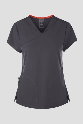 Blusa m&eacute;dica Infinity GNR8 STRETCH estilo cruzado con cuello y 2 bolsillos para mujer