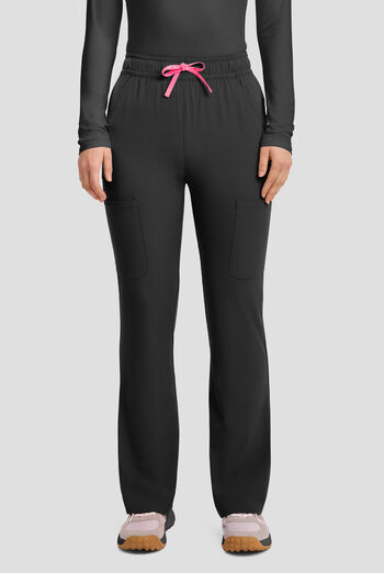 Med Couture Amp Women's 4-Pocket STRETCH High Waist Flare Leg Cargo Scrub Pant