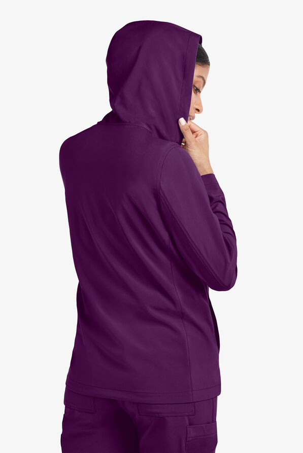 Sudadera m&eacute;dica manga larga Tafford Active Selena con cremallera y 5 bolsillos para mujer - Eggplant - 3
