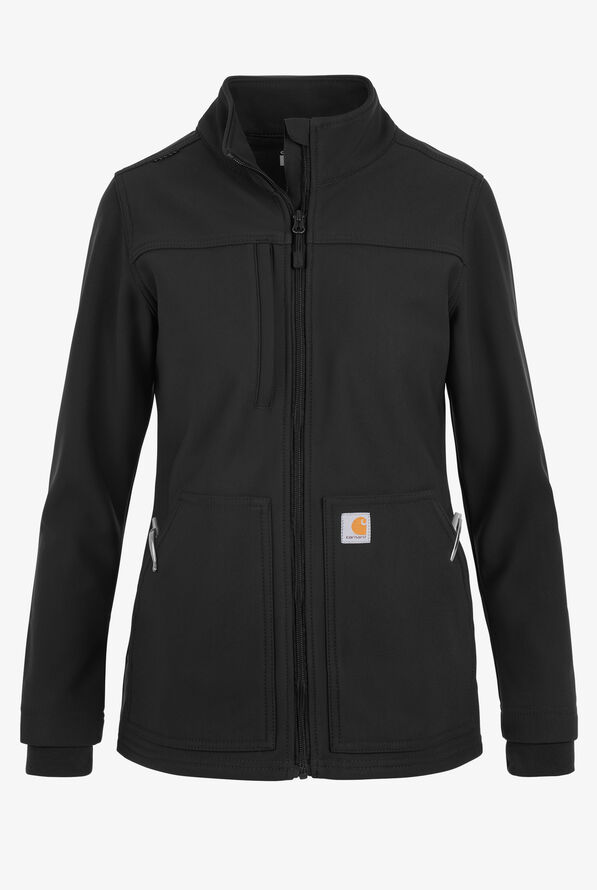 Chaqueta médica Carhartt Force Rugged Flex de felpa con 3 bolsillos para mujer - Black - 1