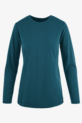 Camiseta médica manga larga Butter-Soft Originals con cuello redondo para mujer