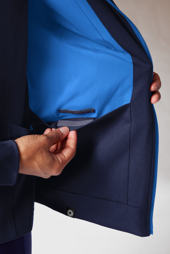 Hypothesis F-Zip Unisex Zip Front Scrub Jacket - Navy/Royal - 8