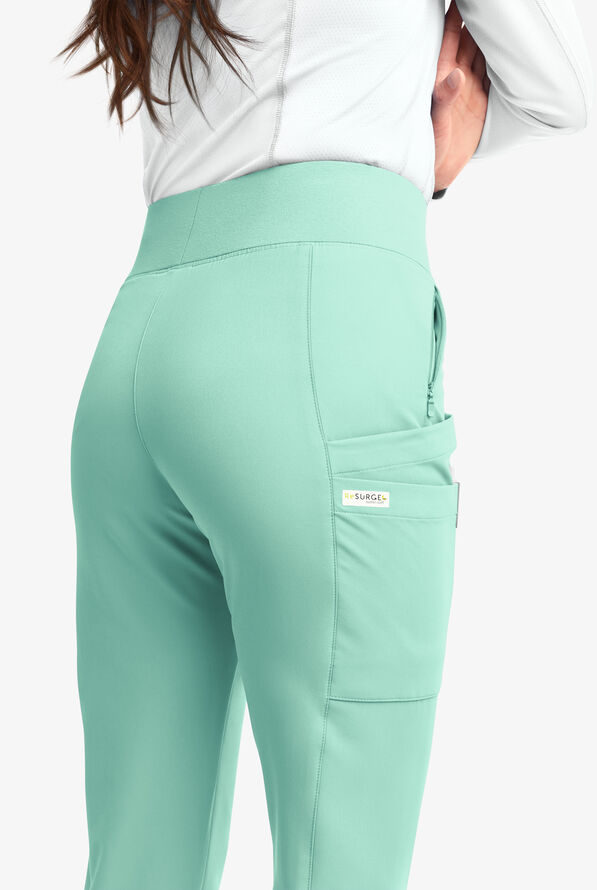 Pantal&oacute;n m&eacute;dico ReSurge by Butter-Soft estilo yoga con 6 bolsillos para mujer **Ligeramente IRREGULAR** - Beachside Blue - 4