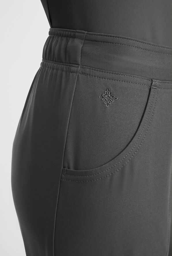 Med Couture Insight Women's 4-Pocket Flare Leg Cargo Scrub Pant - Pewter - 3