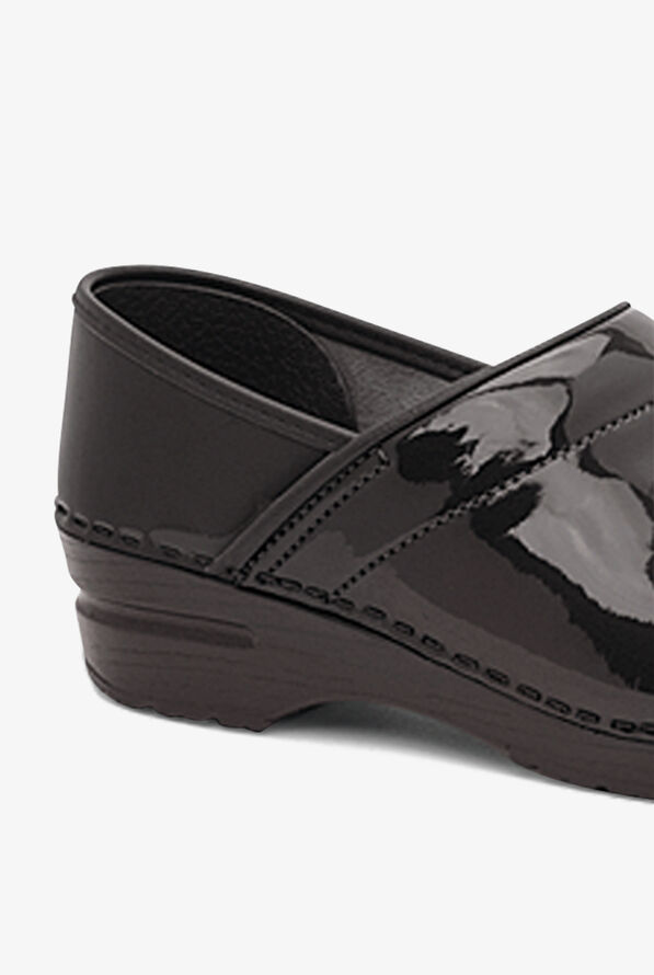 Dansko Women's Professional Black Patent Leather Clogs - Black - 2
