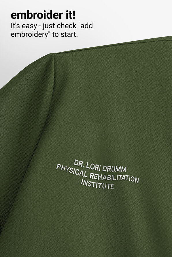 Blusa m&eacute;dica Butter-Soft Core by UA&trade; con cuello en V y 2 bolsillos para mujer - Olive - 5