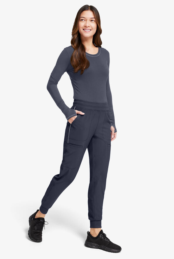 Infinity Women's 6-Pocket STRETCH Cargo Jogger Scrub Pants - Navy - 4