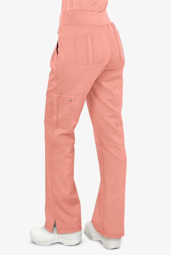 Healing Hands Purple Label Tori Women's 5-Pocket STRETCH Yoga Scrub Pants - Velvet Peach - 2