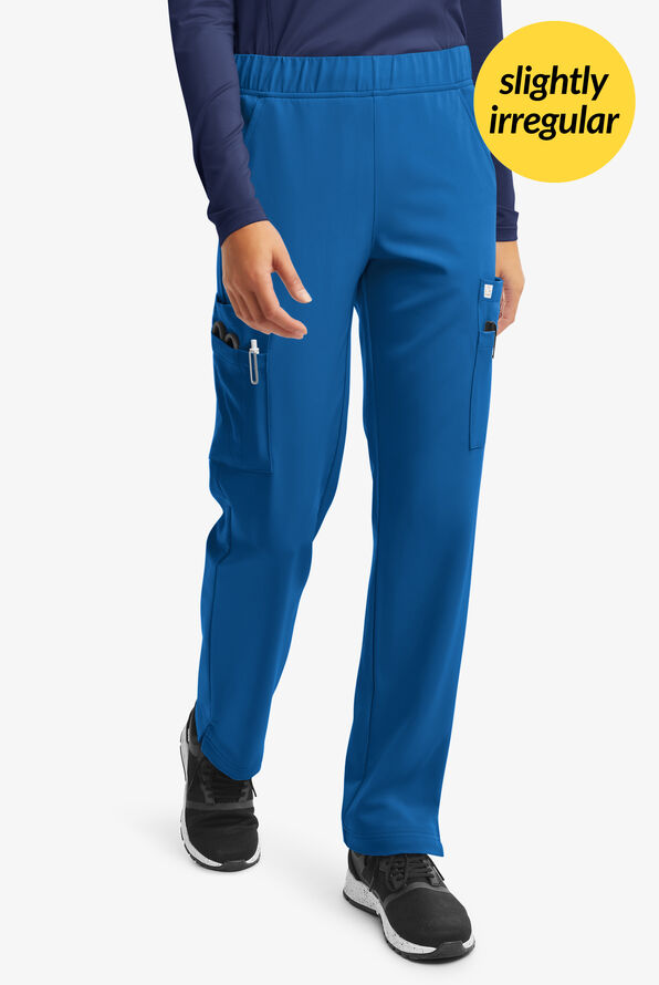 Butter-Soft Women's 13-Pocket Cargo Scrub Pants **Slightly IRREGULAR**  - Royal - 1