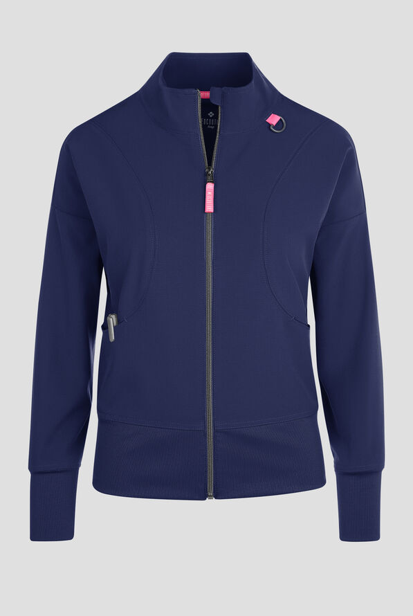 Chaqueta médica abrigada Med Couture Amp STRETCH con cremallera y 2 bolsillos para mujer - Navy - 1