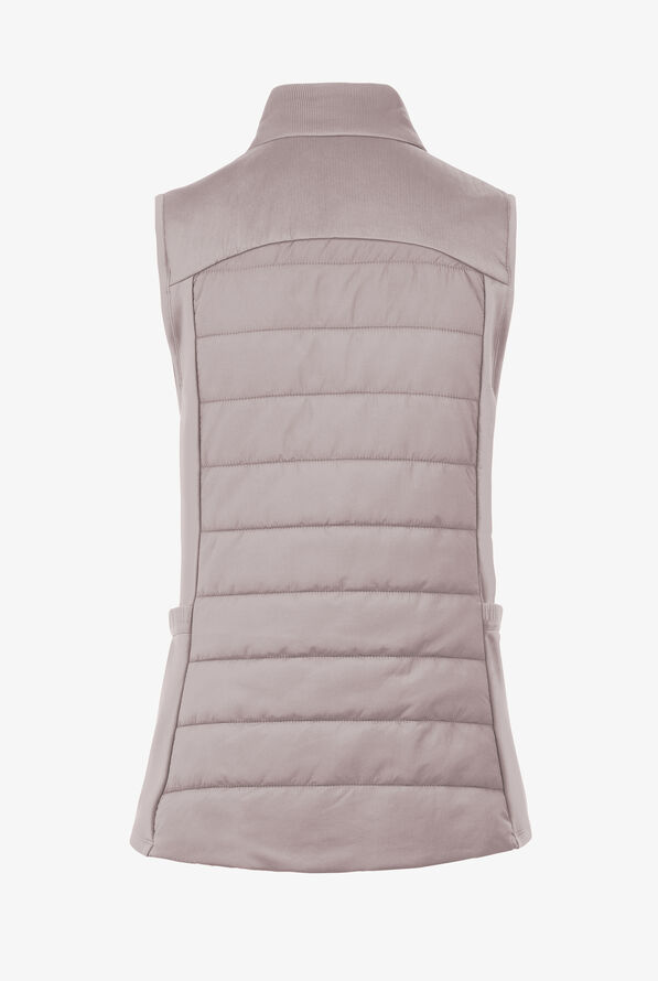 Healing Hands Purple Label Khloe Women's 7-Pocket Zip Front Quilted Scrub Vest - Silver - 2