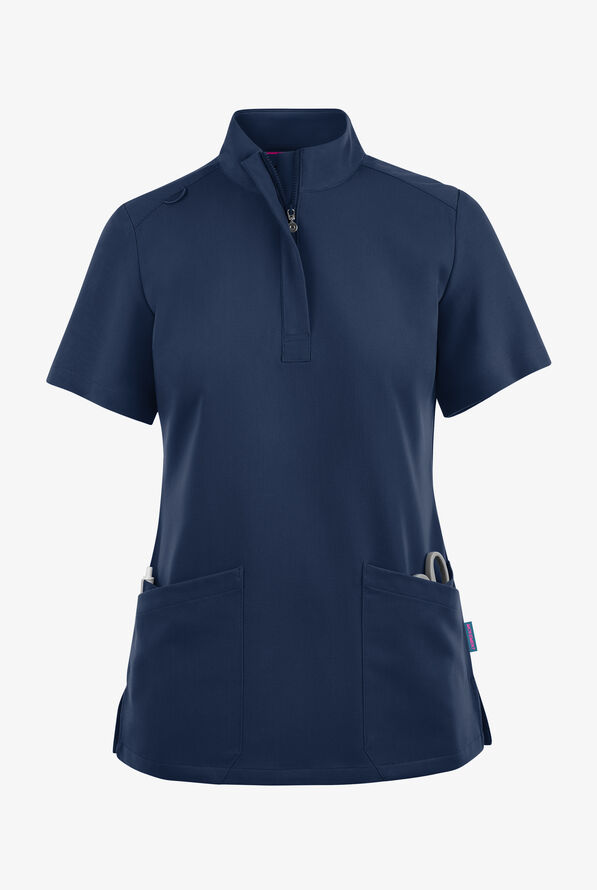 Blusa m&eacute;dica Movement by Butter-Soft con cremallera y 6 bolsillos para mujer - Navy - 1