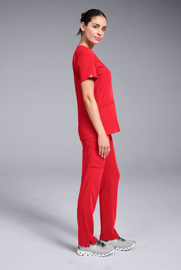 Blusa médica Hypothesis Base con cuello en V y 3 bolsillos para mujer - Hemoglobin - 2