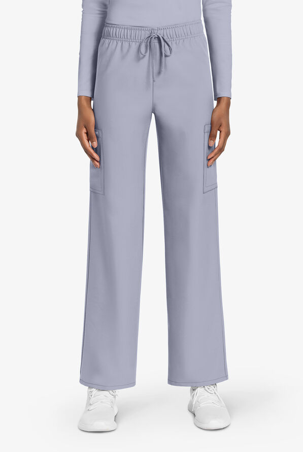 Cherokee Workwear Originals Ultra Unisex 3-Pocket Drawstring Straight Leg Scrub Pants - Grey - 1