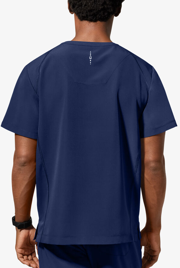 Camisa m&eacute;dica Healing Hands 360 Steven STRETCH con cuello en V y 3 bolsillos para hombre - Navy - 3