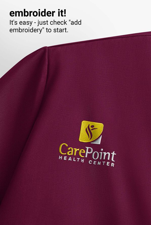 Blusa m&eacute;dica Healing Hands Quest Briana STRETCH con 3 bolsillos y cuello en Y para mujer - Wine - 3