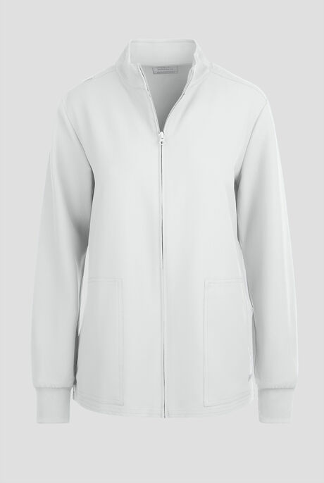 Cherokee Workwear Originals Ultra Women's 2-Pocket Crew Neck Zip Front Scrub Jacket