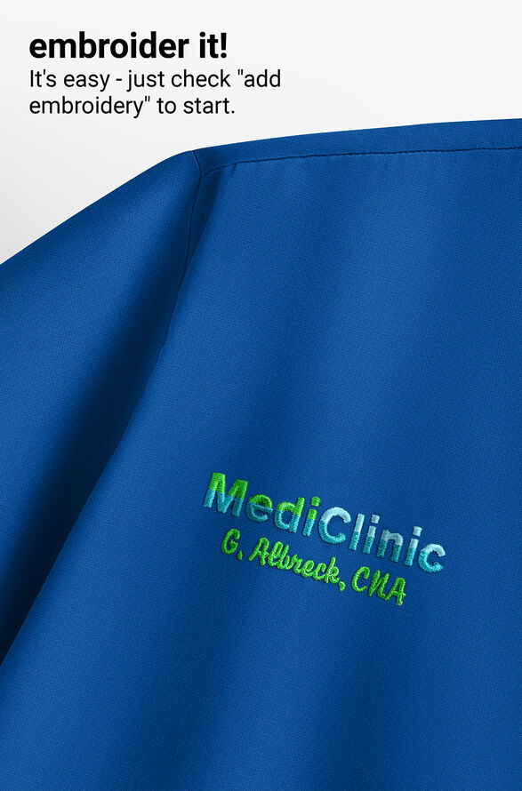 Dickies EDS NXT Women's 1- Pocket Tuck In Henley Scrub Top - Royal - 3