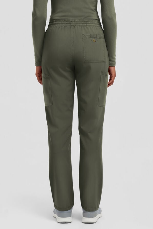 Dickies Forge Women's 6-Pocket Straight Leg Cargo Scrub Pants - Olive - 2