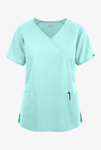 Butter-Soft Originals Women's 3-Pocket Mock Wrap Scrub Top