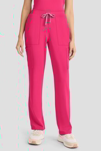 Cherokee Achieve Women's 5-Pocket STRETCH Elastic Waist Drawstring Cargo Scrub Pants