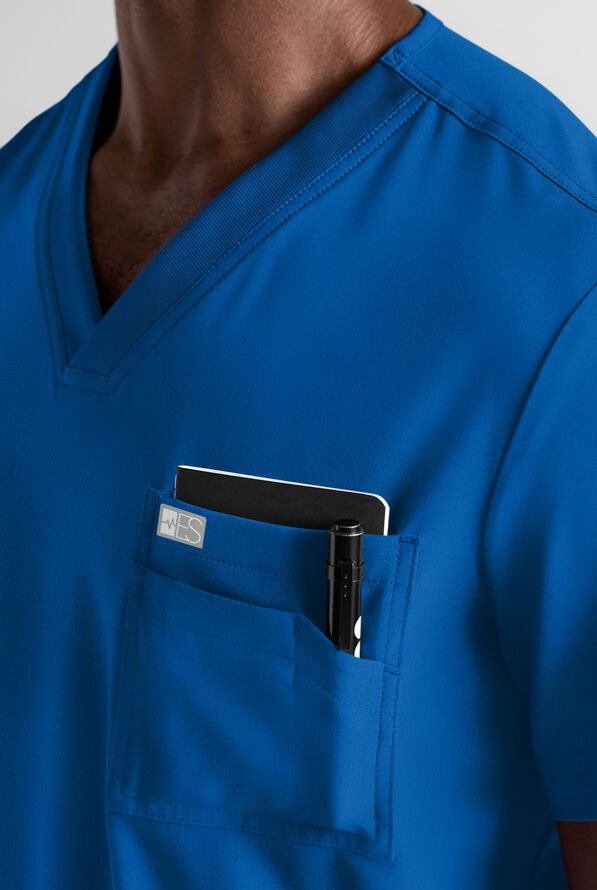 Easy STRETCH Men's Scrub Set - Royal - 5