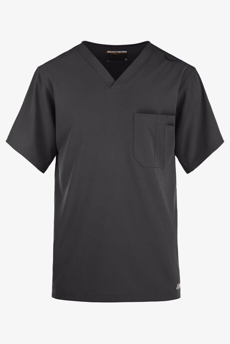 Skechers by Barco Structure Men's 1-Pocket STRETCH V-Neck Scrub Top