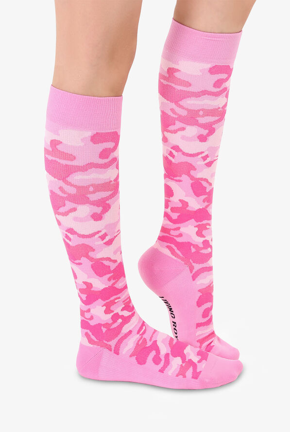 Living Royal Pink Camo Women's 15-20 mmHg Moderate Compression Socks - null - 2
